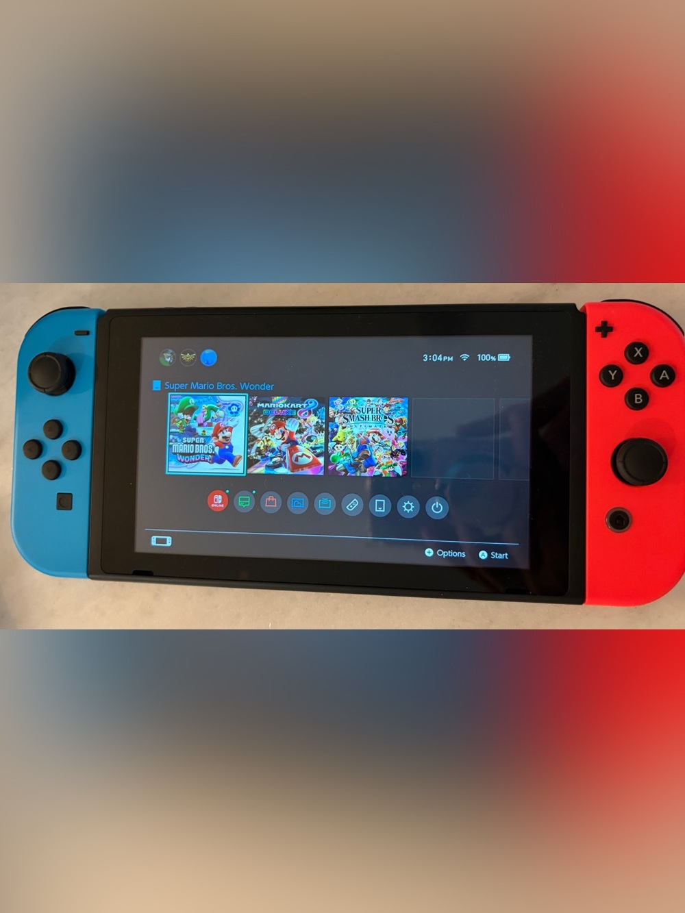 Nintendo Switch Neon Blue Red Joy-Con Console Dock Charger